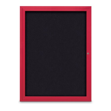 United Visual Products Slim Enclosed Corkboard, 18"x24", Gold Alum Frame/Forbo UVEB1824-GOLD-FORBO